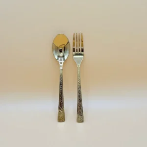 12-Piece Stainless Steel Gold Flatware Set