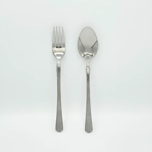 12pc-hammered-stainless-steel-flatware-set-spoons-forks 12-Piece Hammered Stainless Steel Flatware Set – Includes 6 Spoons & 6 Forks