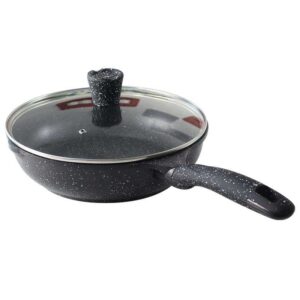 12-Piece Black Granite Cookware Set with Kettle and Tools