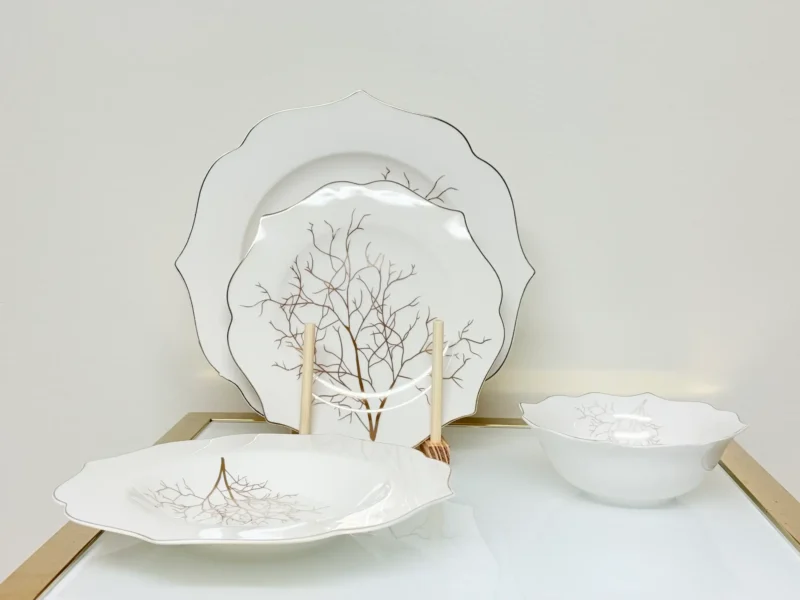 24-piece-tree-branch-porcelain-dinnerware-set-gold-rim 24-piece tree branch porcelain dinnerware set