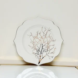 24-piece-tree-branch-porcelain-dinnerware-set-gold-rim-plate 24-Piece Tree Branch Porcelain Dinnerware Set - Plates & Bowls with Gold Rim