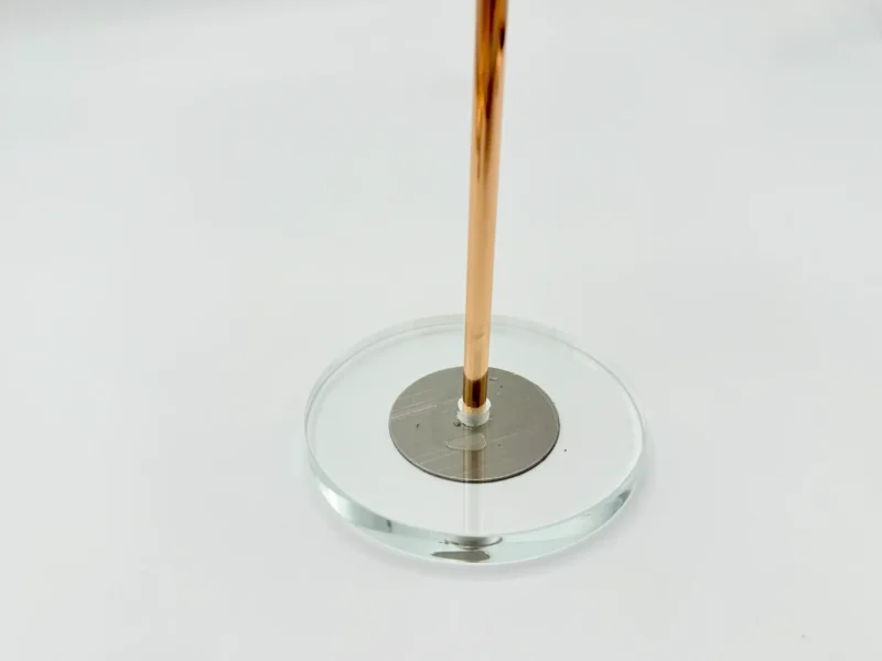 3-Piece Rose Gold Glass Candle Holder Set with Clear Round Base - Modern Tall Design