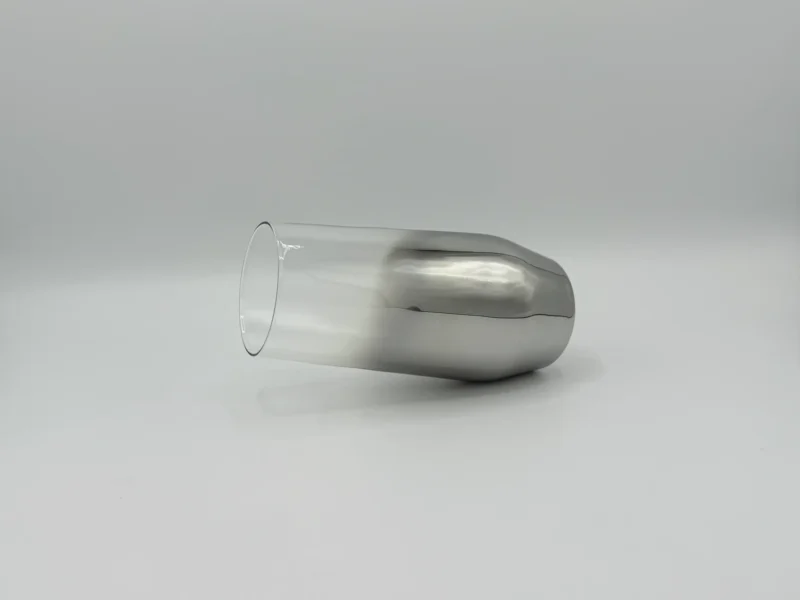 57oz Glass Carafe Pitcher Set with 6 Smoky 16oz Cups - Modern Silver Base (1.7L)