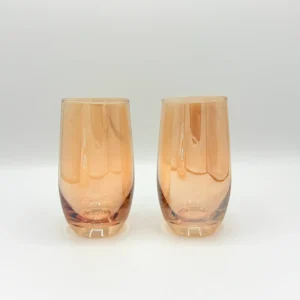 61oz Amber Glass Carafe Pitcher Set with Stopper and 6 Tumblers (1.8L + 410ml)