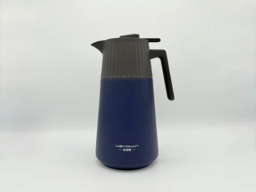 68oz-stainless-steel-thermal-carafe-temperature-display-2l-blue 68oz Stainless Steel Thermal Carafe with Temperature Display - Dark Blue & Beige (2L)