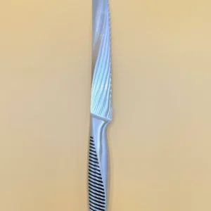 Modern Stainless Steel Knife Set with Block, 7-Piece Kitchen Set with Storage Stand