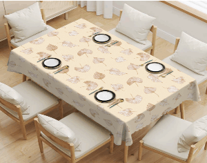 Waterproof and Wrinkle-Resistant Tablecloth with Soft Texture, 1.4x1.8m