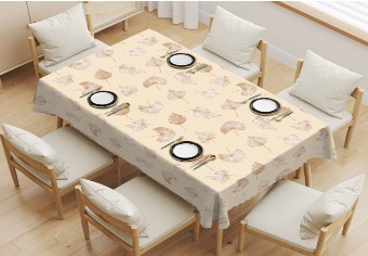 Waterproof and Wrinkle-Resistant Tablecloth with Soft Texture, 1.4x1.8m