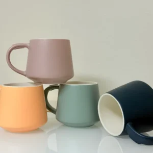Ceramic Mug Set - 4 Pack Matte Pastel Mugs