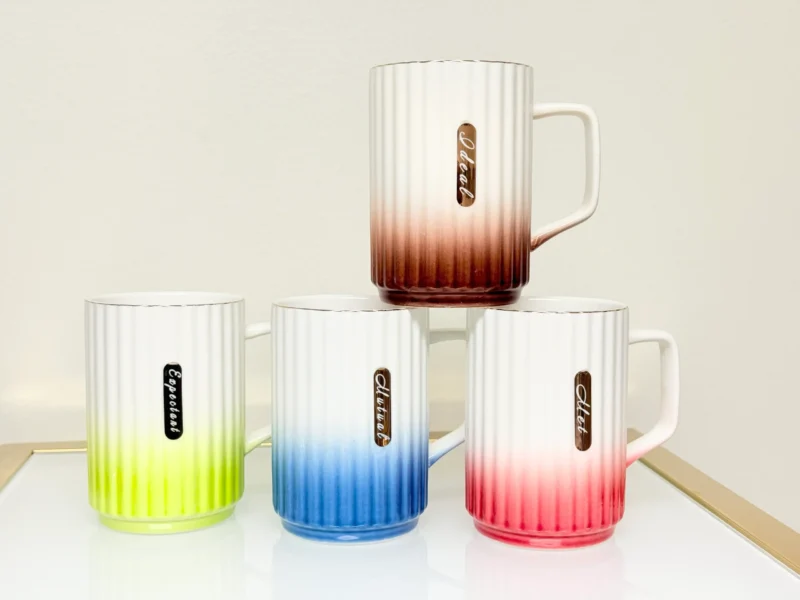 ceramic mug with ombre gradient