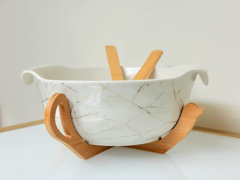 ceramic salad bowl set