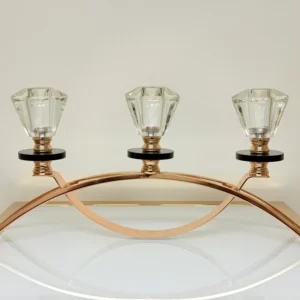 crystal-glass-triple-candle-holder crystal glass triple candle holder