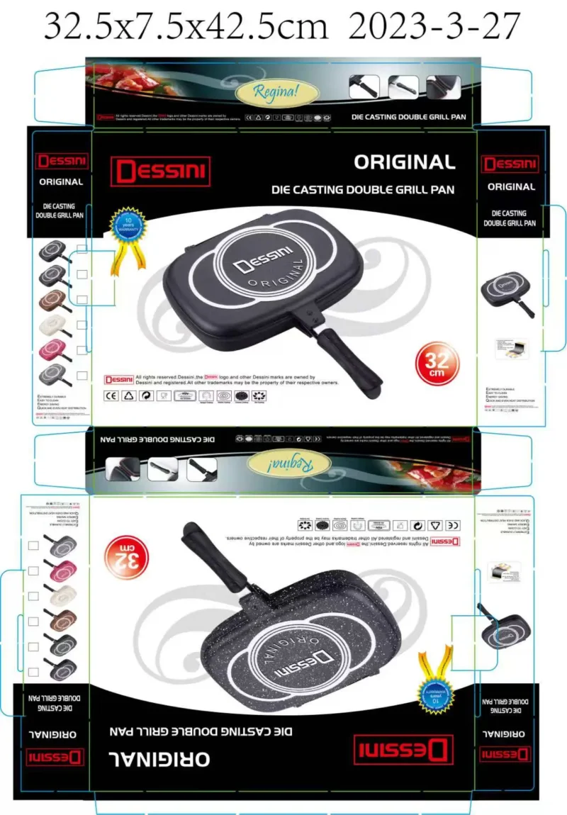 Die Casting Double Grill Pan – 12.6 in, Non-Stick