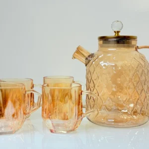 glass pitcher and cup set