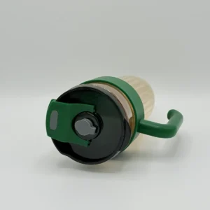 Glass Tumbler with Handle and Lid – Reusable Drinking Cup for Hot & Cold Beverages, Straw-Friendly, Leak-Proof Travel Mug