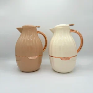 Large Stainless Steel Thermos Vacuum Flask - Cream, Mint Green & Brown | Leak-Proof, Insulated