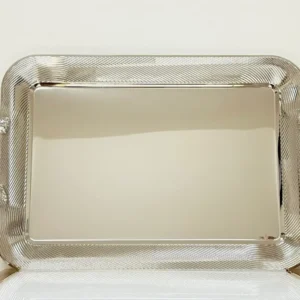 luxury silver serving tray set