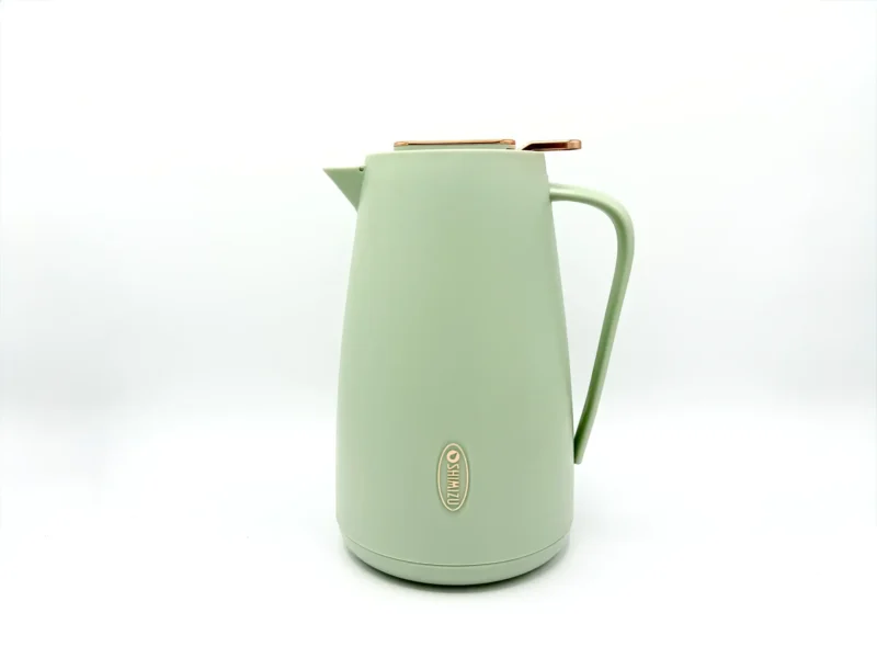 Modern Insulated Thermal Carafe - 51 oz (1.5L) Vacuum Flask with Easy-Pour Spout (Green, Cream, Orange)