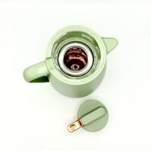 Modern Insulated Thermal Carafe - 51 oz (1.5L) Vacuum Flask with Easy-Pour Spout (Green, Cream, Orange)