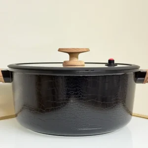 Nonstick Cooking Pot with Glass Lid - 9.5in & 11in (Black or White)