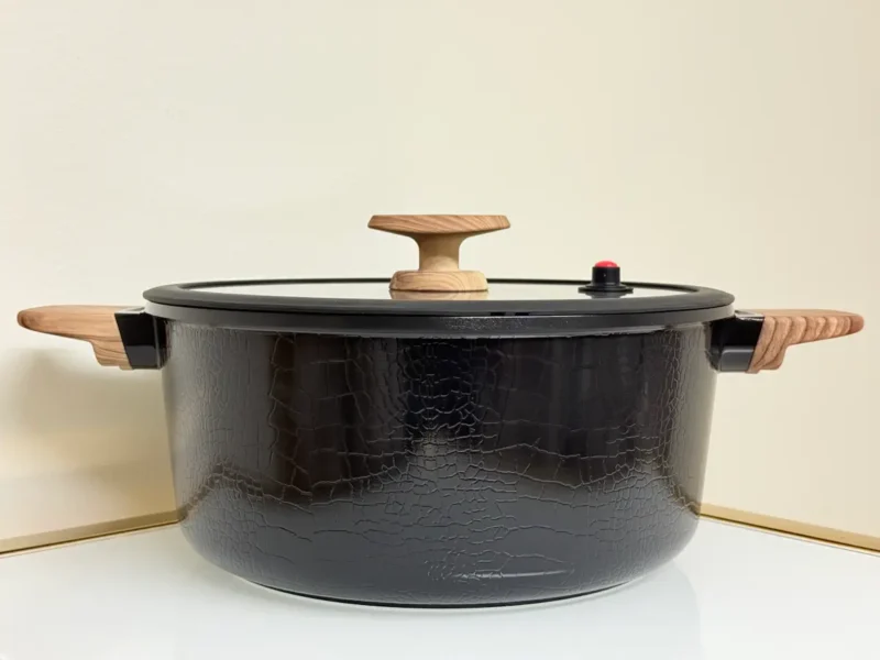 Nonstick Cooking Pot with Glass Lid - 9.5in & 11in (Black or White)