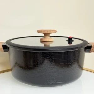 Nonstick Cooking Pot with Glass Lid - 9.5in & 11in (Black or White)