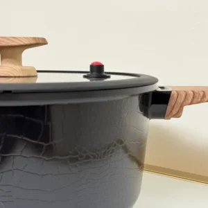 Nonstick Cooking Pot with Glass Lid - 9.5in & 11in (Black or White)