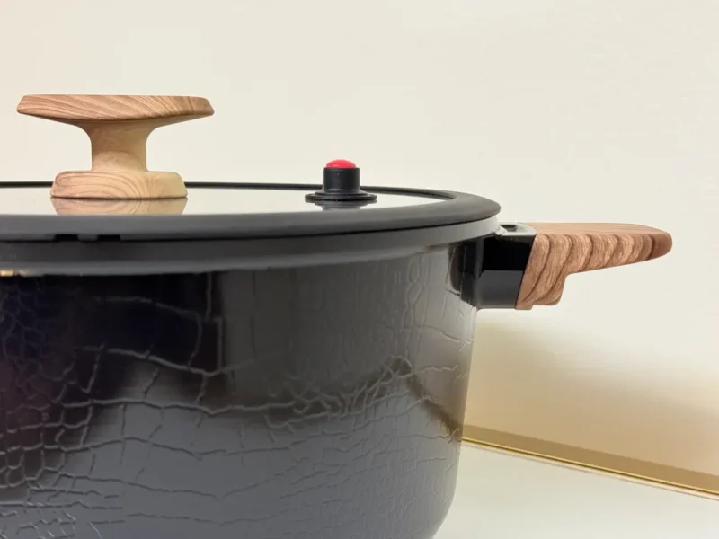 Nonstick Cooking Pot with Glass Lid - 9.5in & 11in (Black or White)