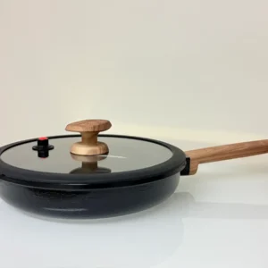 nonstick-frying-pan-with-glass-lid-9-5in-11in-black Nonstick Frying Pan with Glass Lid - 9.5in & 11in (Black or White)