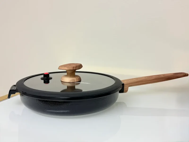 nonstick-frying-pan-with-glass-lid-9-5in-11in-black Nonstick Frying Pan with Glass Lid - 9.5in & 11in (Black or White)