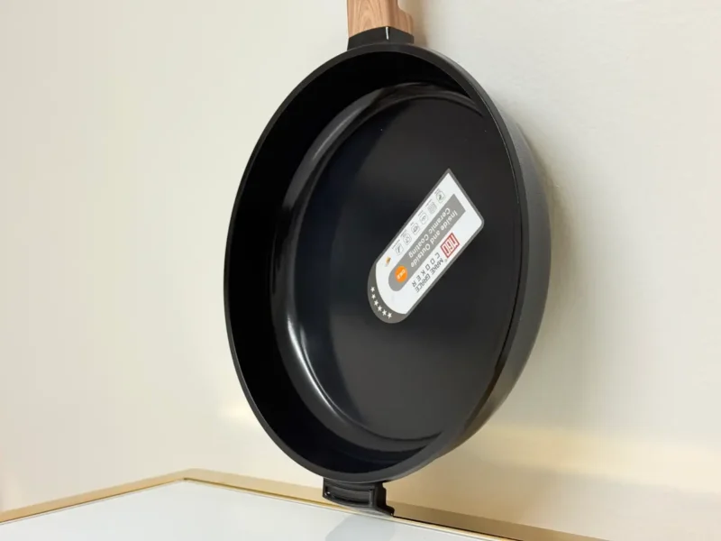 Nonstick Frying Pan with Glass Lid - 9.5in & 11in (Black or White)
