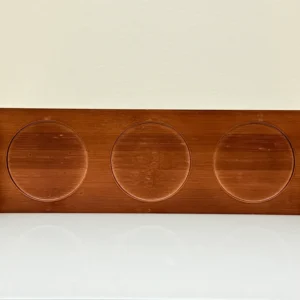 Rustic Ceramic Tea Sugar Coffee Canister Set with Wooden Stand - 3 Pieces