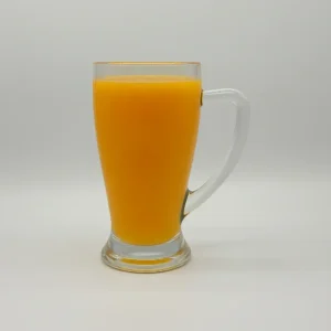 Set of 2 Clear Glass Cups with Comfortable Handles