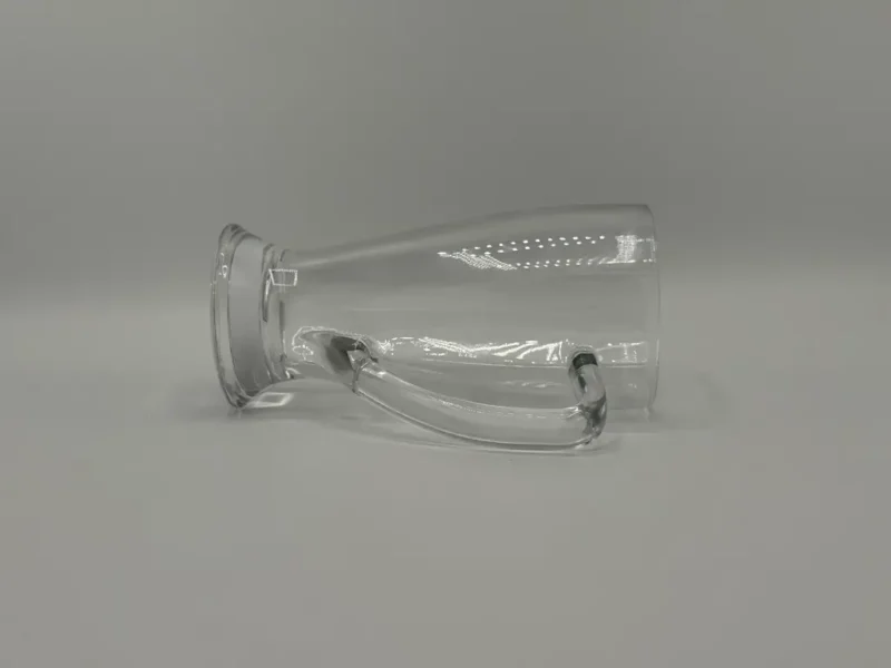 Set of 2 Clear Glass Cups with Comfortable Handles
