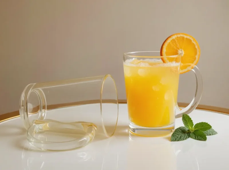 clear glass mugs with handle