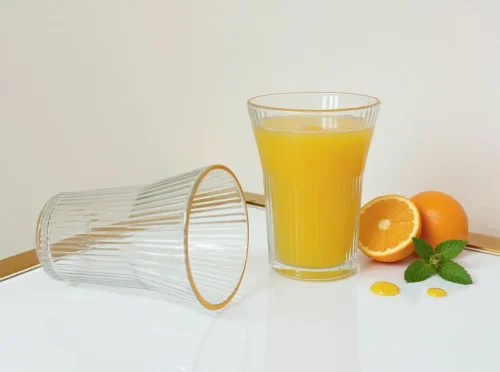 textured drinking glasses