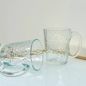 textured glass tumblers