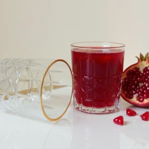 textured gold rim tumblers