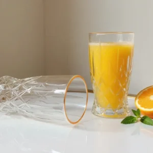 textured glass tumblers