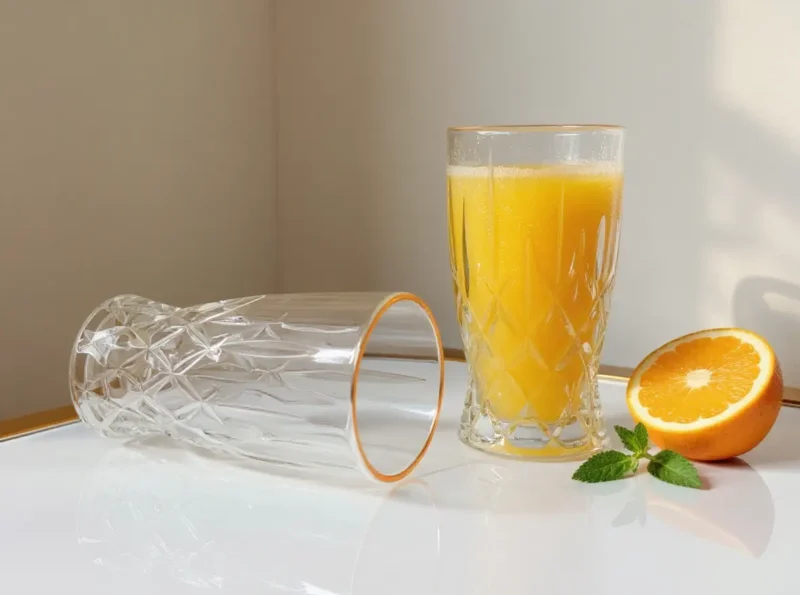 textured glass tumblers