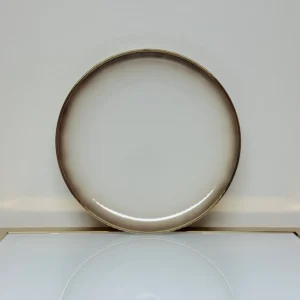 32-Piece Gradient Ceramic Dinnerware Set with Gold Trim - Plates, Bowls, Cups & Serving Plates (Brown or Black)