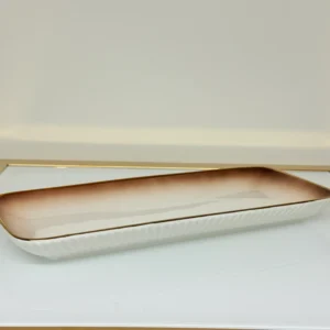 32-Piece Gradient Ceramic Dinnerware Set with Gold Trim - Plates, Bowls, Cups & Serving Plates (Brown or Black)