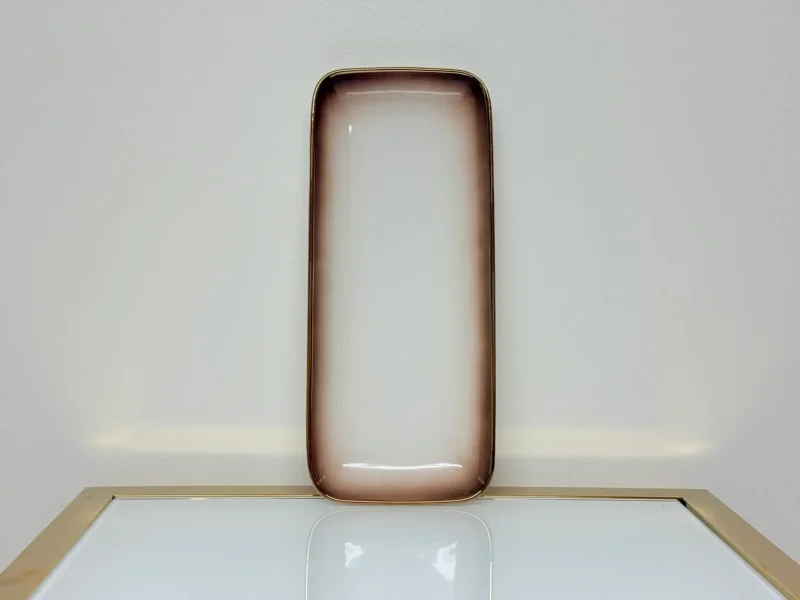 32-Piece Gradient Ceramic Dinnerware Set with Gold Trim - Plates, Bowls, Cups & Serving Plates (Brown or Black)