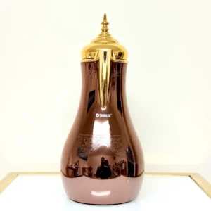 Elegant Thermal Coffee Carafe with Gold Handle - 1L Insulated Server (Cream or Mocha)