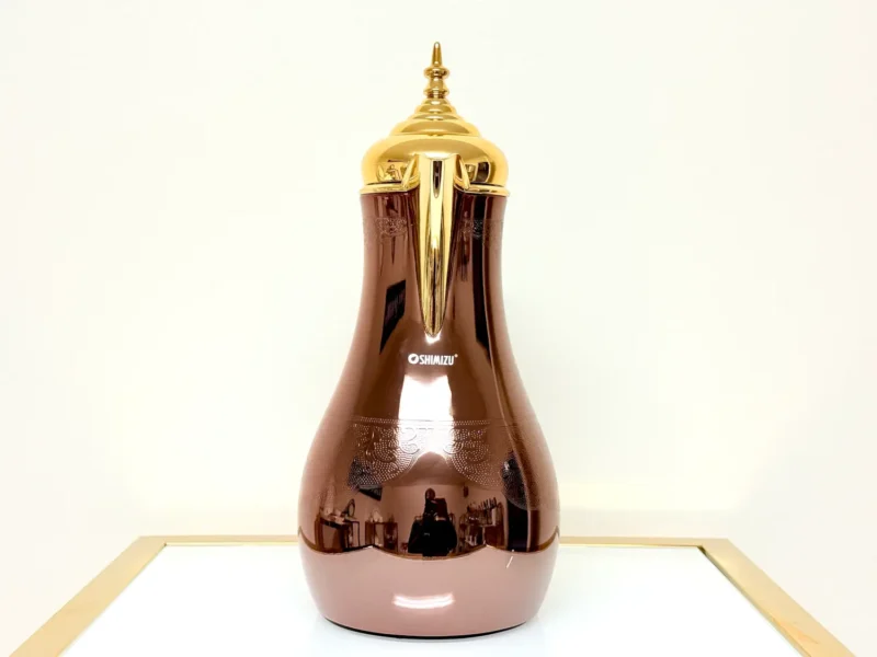 Elegant Thermal Coffee Carafe with Gold Handle - 1L Insulated Server (Cream or Mocha)