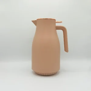 Insulated Thermal Carafe - 68 oz (2L) with Easy-Press Lid and Ergonomic Handle (Cream, Brown, Gray)