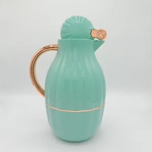 Large Stainless Steel Thermos Vacuum Flask - Cream, Mint Green & Brown | Leak-Proof, Insulated