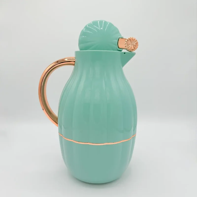 Large Stainless Steel Thermos Vacuum Flask - Cream, Mint Green & Brown | Leak-Proof, Insulated