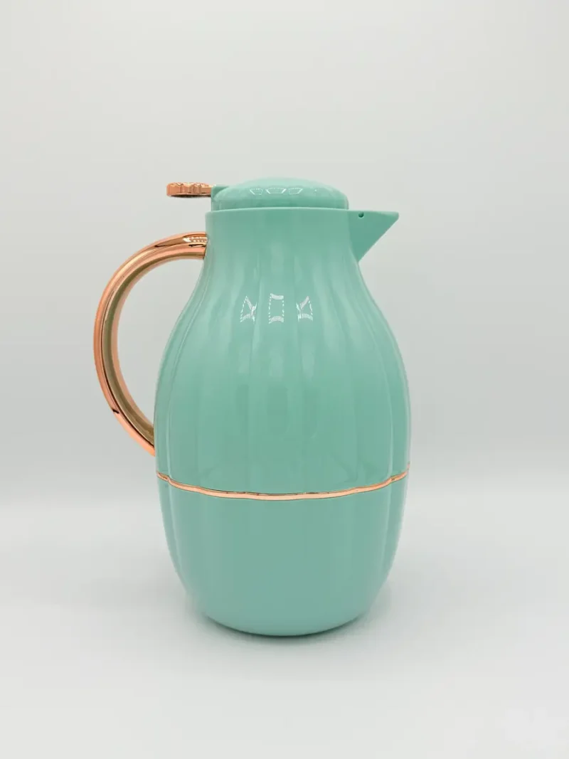 Large Stainless Steel Thermos Vacuum Flask - Cream, Mint Green & Brown | Leak-Proof, Insulated