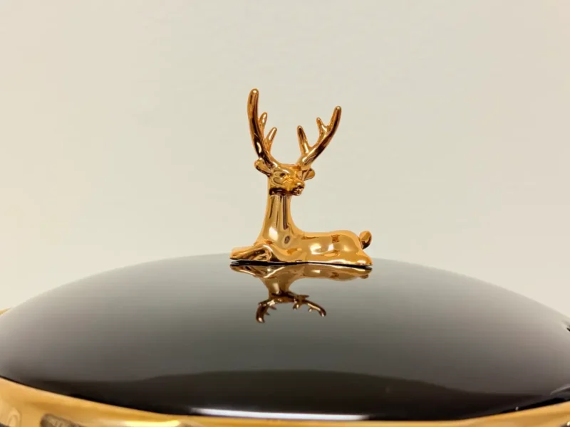 Luxury Ceramic Soup Bowl Set with Stand and Spoons - 15 Piece Serving Set (Black, Cream, Mocha, White)